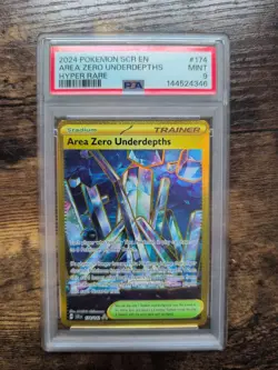 Area Zero Underdepths 174/142 Sv07: Stellar Crown Gold Holo PSA 9 Pokemon Card - Image 1