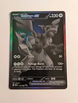 Pokemon TCG Zekrom EX 172/086 Black Bolt Card Near Mint Pack Fresh - Image 1