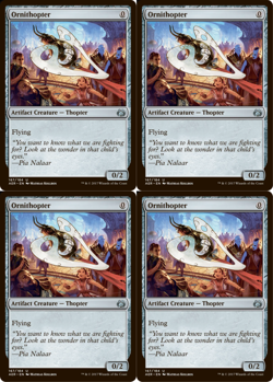 4x MTG 2017 ORNITHOPTER - ARTIFACT CREATURE - MAGIC CARD x4 copies UNCOMMON - Image 1