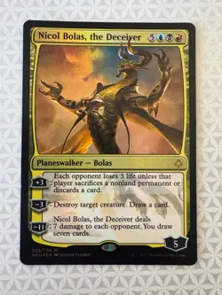MTG Foil Nicol Bolas, the Deceiver Hour of Devastation Magic LP - Image 1