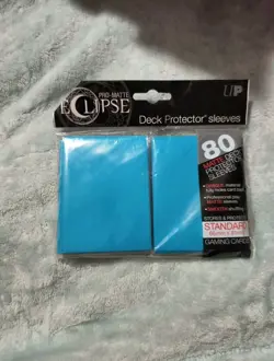 PRO-Matte Eclipse Light Blue Standard Deck Protector sleeves (80 count pack) - Image 1