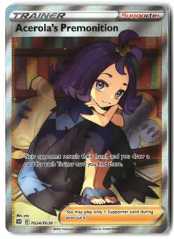 Acerola's Premonition ⭐ TG24/TG30 Holo Brilliant Stars Pokemon NM - Image 1