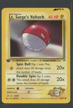 Lt. Surge's Voltorb 1. Edition | Gym Heroes 84/132 | Pokemon Karte EN NM- WOTC - Image 1