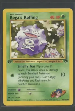 Koga's Koffing 1. Edition | Gym Challenge 79/132 | Pokemon Karte EN NM- Smogon - Image 1