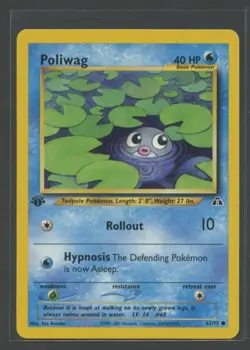 Poliwag 1. Edition | Neo Discovery 62/75 | Pokemon Karte EN NM~ Quapsel 2001 - Image 1
