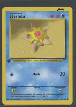 Sterndu 1. Edition | Basis-Set 65/102 | Pokemon Karte Deutsch Near Mint Base Set - Image 1