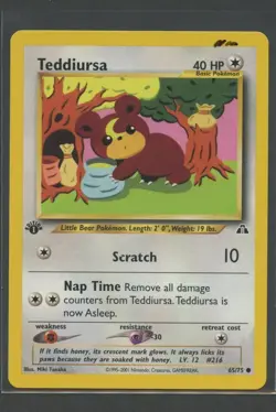 Teddiursa 1. Edition | Neo Discovery 65/75 | Pokemon Karte Englisch Near Mint - Image 1