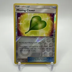 Missing Clover 129/156 Pokemon Sun & Moon 2018 Ultra Prism Reverse Holo LP - Image 1