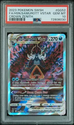 2023 Pokemon Sword & Shield Crown Zenith GG52 HSN Samurott VSTAR PSA GEM MT 10 - Image 1