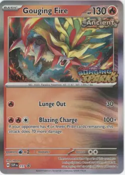 Gouging Fire Pokemon Surging Sparks Staff Promo #151 - Image 1