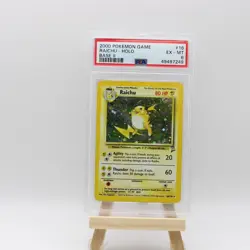 PSA 6 Raichu Holo Base 2 Set #16 Pokemon TCG 2000 - Image 1