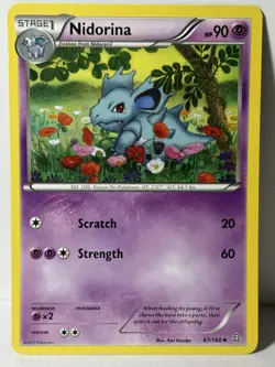 Nidorina 67/160 XY Primal Clash NM Pokemon Fast Ship - Image 1