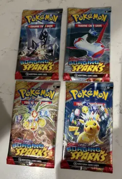 Pokemon Surging Sparks Booster Packs (X4) - Full Art Set New & Sealed - Image 1