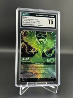 Diablo - Devoted Herald Enchanted 211 Disney Lorcana Ursula's Return Gem CGC 10 - Image 1