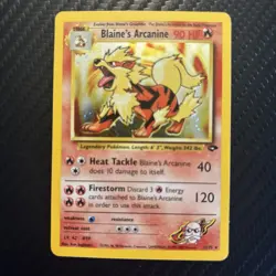 Pokemon TCG Blaine's Arcanine Gym Challenge Holo Card 1/132 Unlimited - Image 1