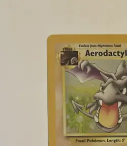 Pokemon TCG Aerodactyl Holo Rare Card Fossil, 1/62, Black Star - Image 3