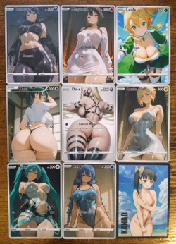 Beautiful Waifu 9 Card Lot - Anime Goddess Cards Megumin Maki Roxy Leafa - Image 1