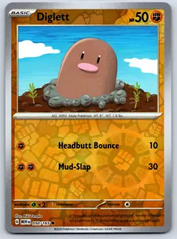 Diglett - Reverse Holo - Scarlet Violet 151 MEW EN 050/165 Pokemon Card NM - Image 1