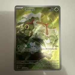 Pokemon TCG Caterpie 172/165 Holo Illustration Rare Scarlet and Violet 151 Card - Image 1