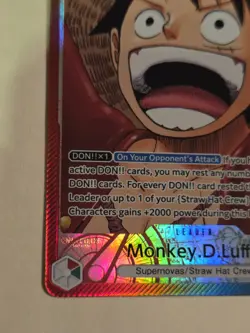 One Piece Card Game Monkey D Luffy Carrying on His Will Alt Art OP13-001 - Image 4