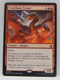 Magic the Gathering TCG - Edge of Eternities Promo 0097 - TWINFLAME TRYRANT - Image 1