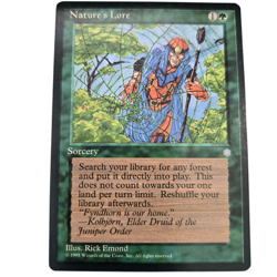 MTG Natures Lore Ice Age ICE Uncommon Green Sorcery Add Green Land Magic LP - Image 1