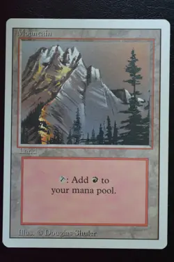 Magic The Gathering MTG MOUNTAIN (A) Revised LP Lightly Played - Image 1
