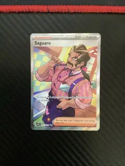 Saguaro 255/193 Paldea Evolved Full Art Ultra Rare Holo Pokemon Card NM - Image 1