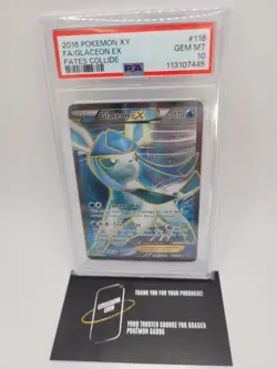 ✅ Glaceon EX 116/124 – Full Art – XY Fates Collide – PSA 10 – Pokemon 2016 - Image 3