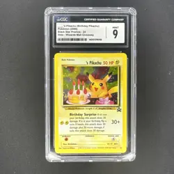 Birthday Pikachu Holo #24 Black Star Promo 2000 Pokemon CGC 9 MINT - Ships Free - Image 1
