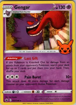 GENGAR 057/198 TRICK OR TRADE HALLOWEEN PROMO POKEMON (STAMPED HOLO, NM) - Image 1
