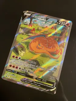 Pokemon Charizard V SWSH260 Foil 220 HP Dragon Basic Sleeping Pokemon Card - Image 2