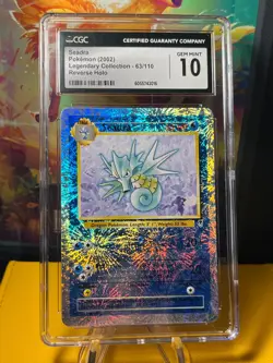 CGC 10 Seadra #63 Reverse Holo Legendary Collection Pokemon 2002 - Image 1