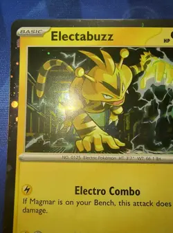 HD Cosmos Holo Rare Electabuzz 125/165 Promo 151 Pokemon - Image 4