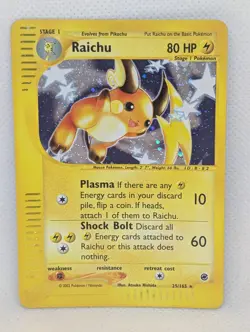 Raichu 025/165 Expedition Base Set Holo Rare Pokemon TCG Nintendo Pikachu LP+ - Image 1