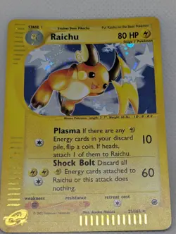 Raichu 025/165 Expedition Base Set Holo Rare Pokemon TCG Nintendo Pikachu LP+ - Image 3