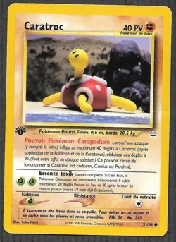 Carte Pokemon Caratroc 51/64 [PREMIERE EDITION 1] - Neo Revelation Wizards (fr) - Image 1