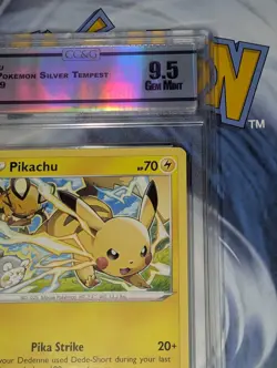Pikachu Silver Tempest 049/195 CC&G 9.5 GEM MINT Pokemon Tcg Nm - Image 3