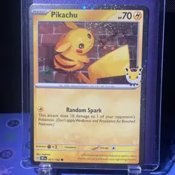 Pokemon Pikachu 051 /162 Stamped 2026 Pokemon Day Promo Cosmos Holo Nm - Image 1