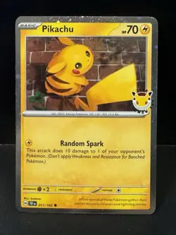Pikachu Stamped Promo (051/162) [Cosmos Holo] - Pokemon - Pokemon Day 30th - Image 1