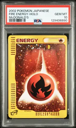 2002 POKEMON JPN MCDONALD'S FIRE ENERGY-HOLO PSA 10 - Image 1