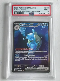 SPECIAL ILLUSTRATION RARE Blastoise ex HOLO! PSA 9! MINT! Pokemon 151 #200/165 - Image 1