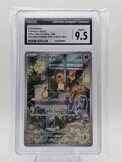 Pokemon 🔥 Charmander Obsidian Flames ETB Black Star Promo Holo #44 🪟 CGC 9.5 - Image 1