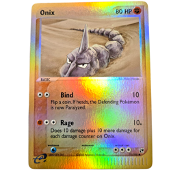 Pokemon Onix Sandstorm SS 71/100 Reverse Holo Common Fighting Basic Bind Rage LP - Image 1