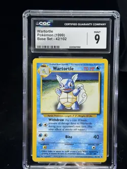 Wartortle #42 Base Set 1999 Pokemon Game CGC 9 💦 - Image 1