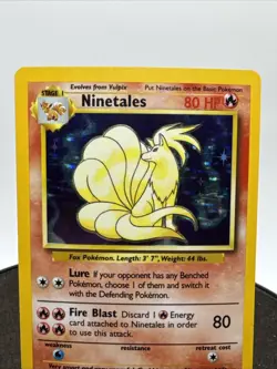 Pokemon TCG Ninetales 12/102 Base Set Holo Rare Vintage WOTC - Image 2
