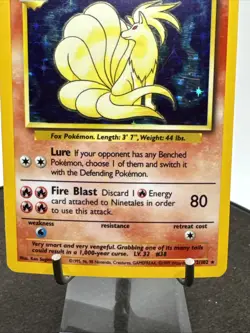 Pokemon TCG Ninetales 12/102 Base Set Holo Rare Vintage WOTC - Image 3