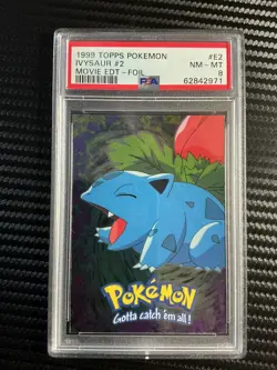 IVYSAUR Foil PSA 8 1999 TOPPS Pokemon Movie Edition E1 Foil *BTX - Image 1