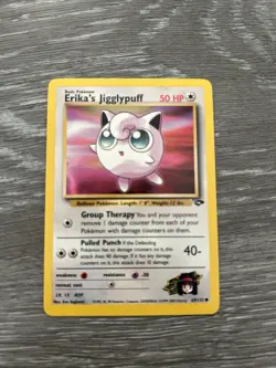 Pokemon TCG Erika's Jigglypuff Card 69/132 Gym Challenge Unlimited - Image 1