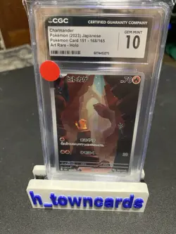 Pokemon Charmander 168/165 Art Rare Holo CGC 10 Sv2a Card 151 Japanese 2023 - Image 1